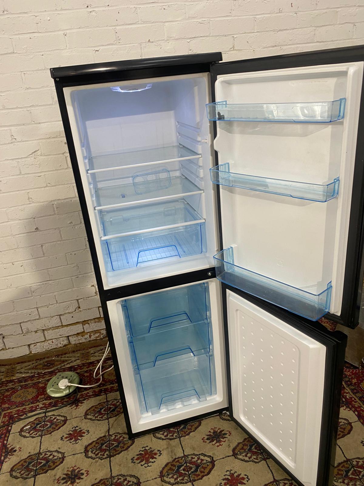 🚚FREE DELIVERY Beautiful Bush Black Fridge Freezer For Sale