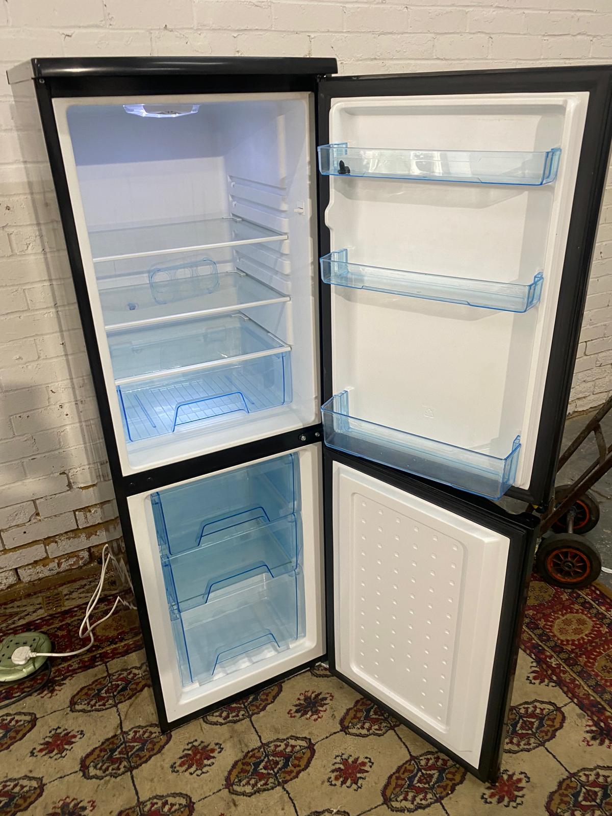 🚚FREE DELIVERY Beautiful Bush Black Fridge Freezer For Sale