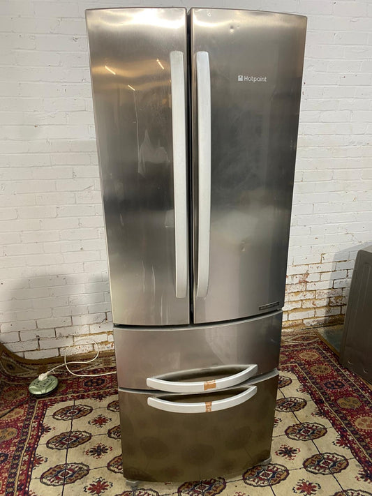🚐Hotpoint Silver 4 Doors Fridge Freezer French Style Fridge Freezer For Sale