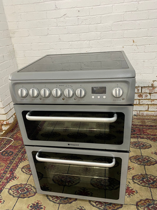 🚐🚐Beautiful HotPoint Grey 60CM Ceramic Electric Cooker With Oven/Grill For Sale