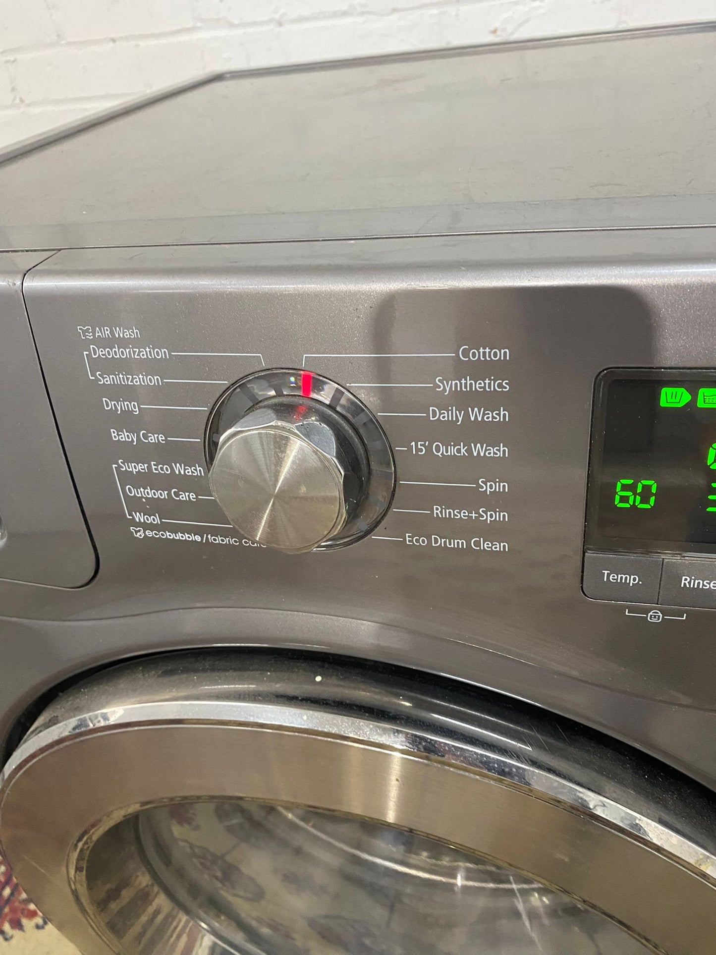 🚚Beautiful Samsung Silver Grey 8/6KG Washer Dryer Combo EcoBubble Technology For Sale