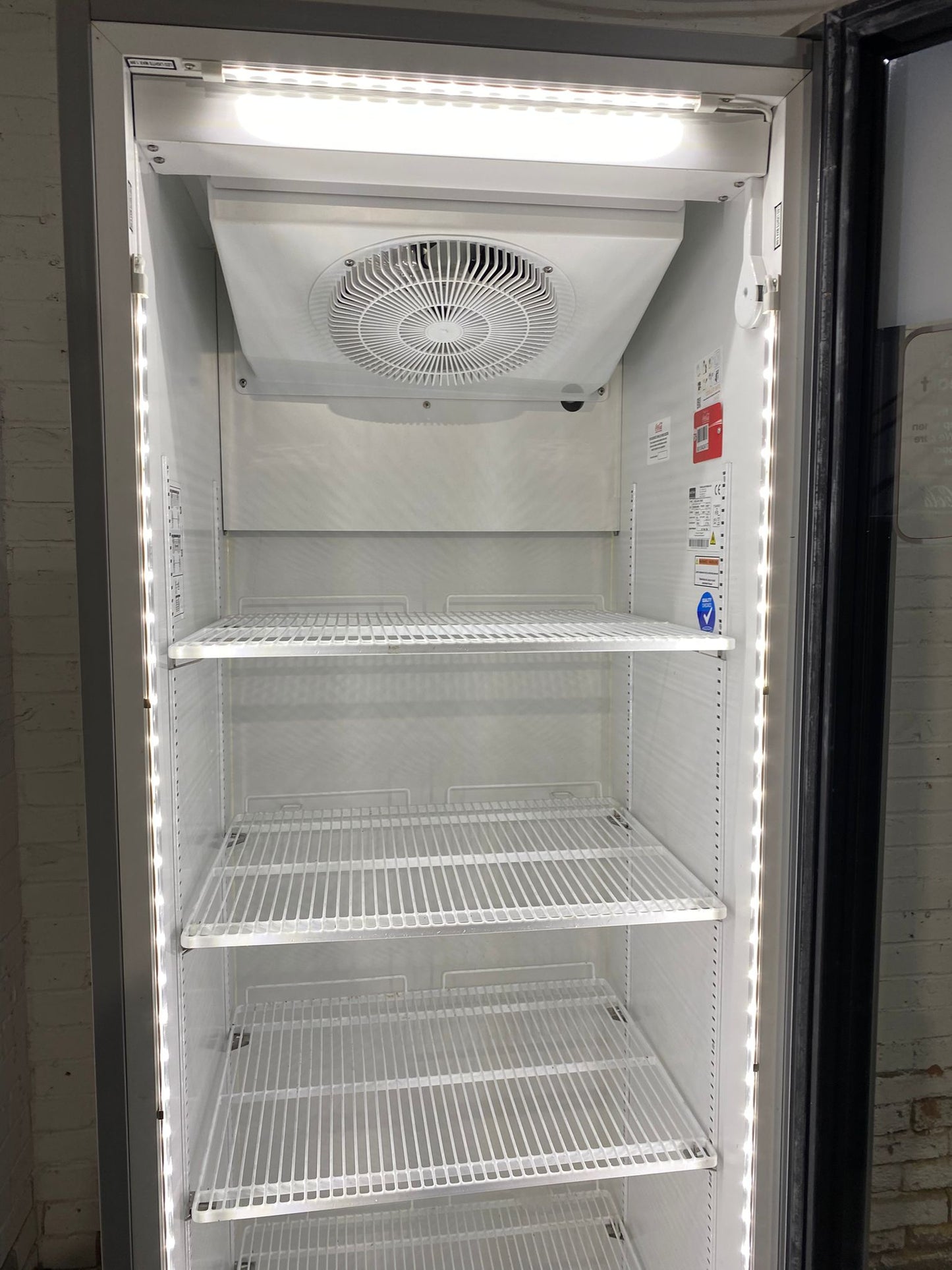 Beautiful Tall CocaCola Standing Glass Display Drinks Fridge For Sale