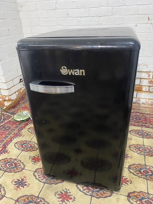 🚚Beautiful Swan Retro UnderCounter Fridge Freezer For Sale