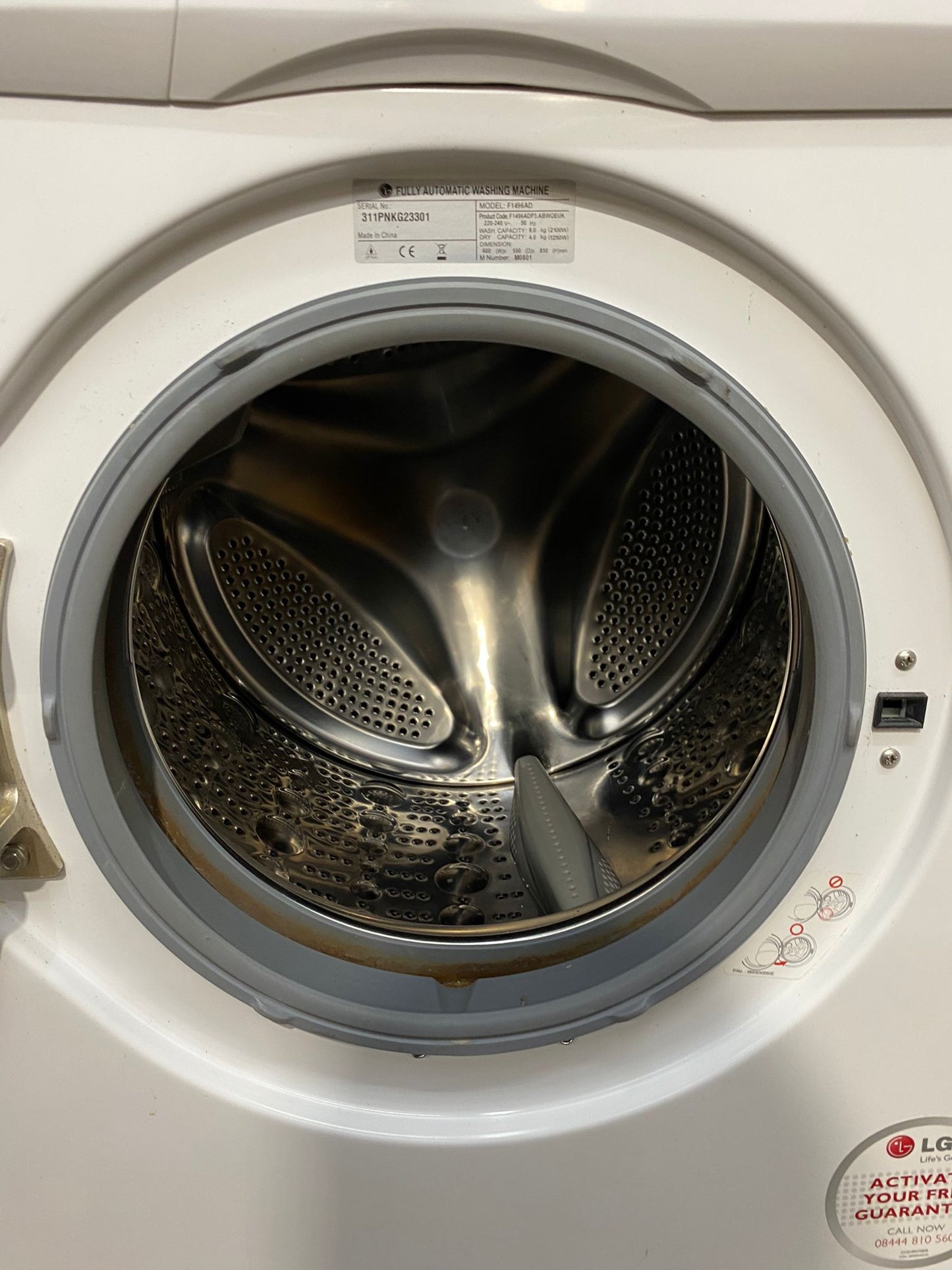 TopBrand LG 8/4 Direct Drive Washer Dryer For Sale