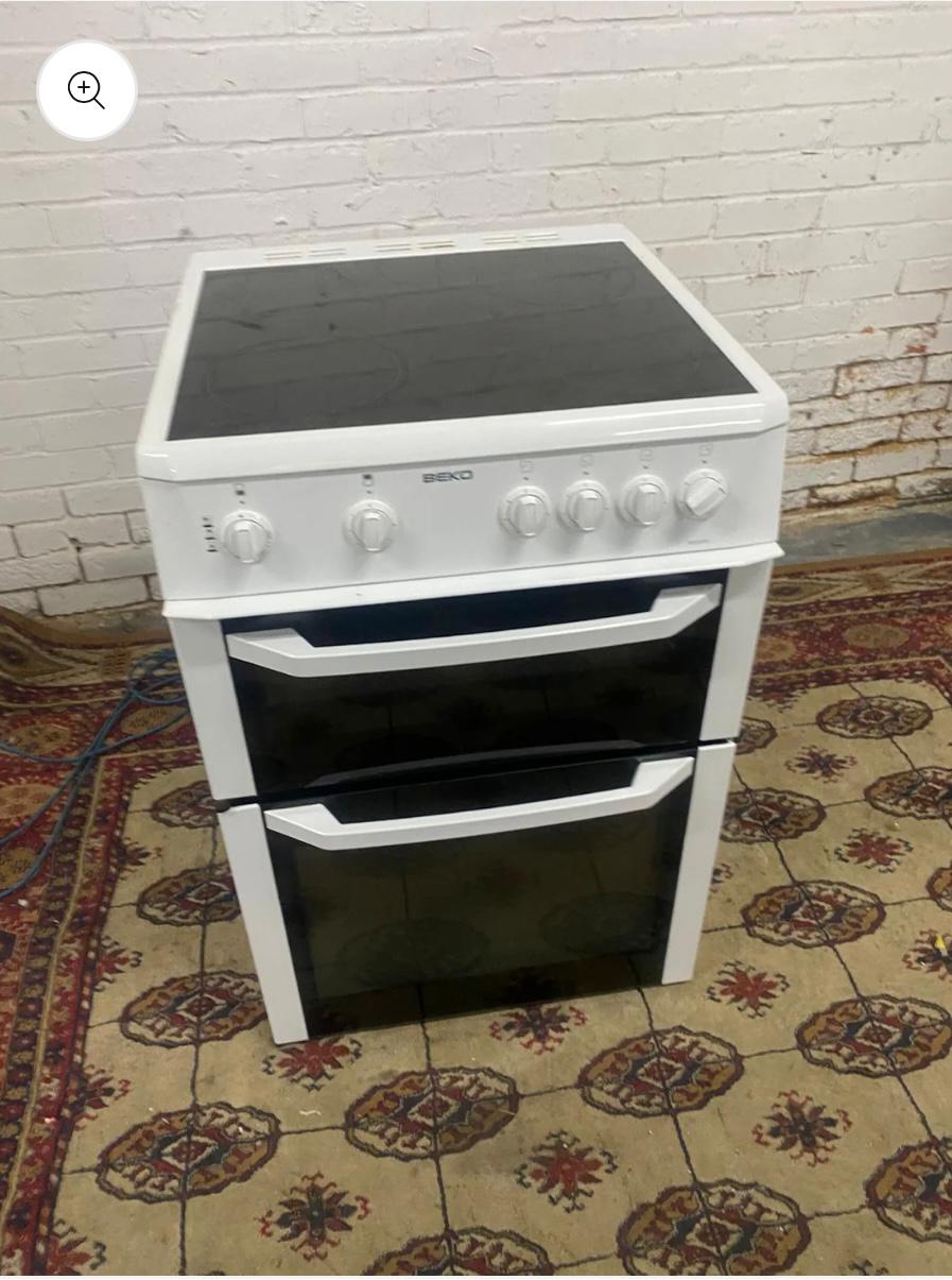 🚐🚐Beautiful Beko White 60CM Ceramic Electric Cooker With Oven/Grill For Sale