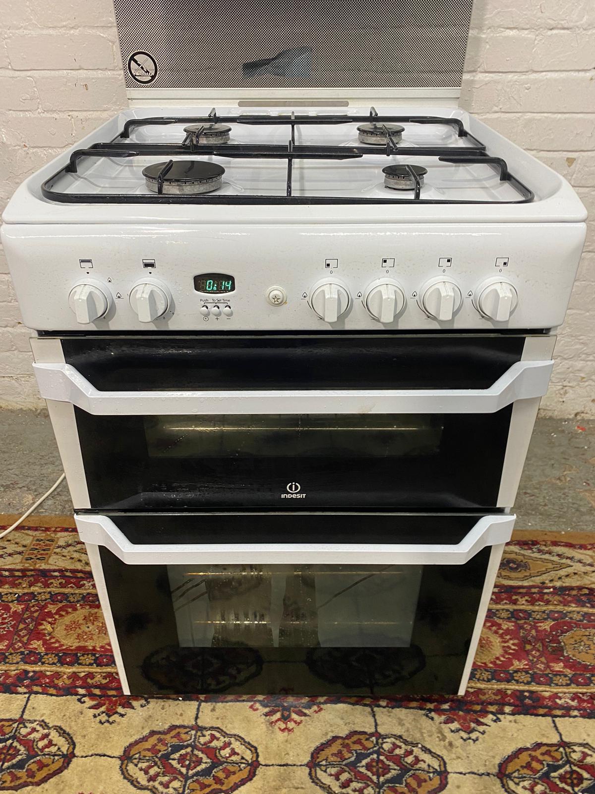 FREE DELIVERY White Indesit 60 Cm Gas Cooker With Dual Oven/ Grill For Sale