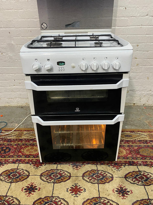 FREE DELIVERY White Indesit 60 Cm Gas Cooker With Dual Oven/ Grill For Sale
