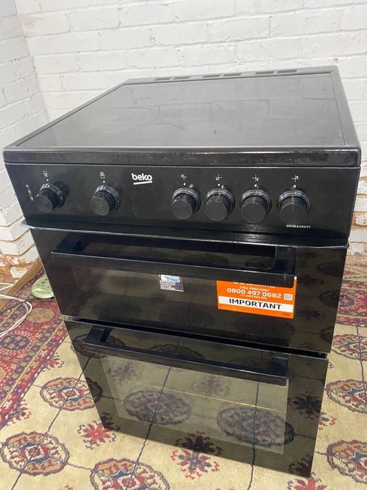 🚐🚐Beautiful Beko Black 60CM Ceramic Electric Cooker With Oven/Grill For Sale