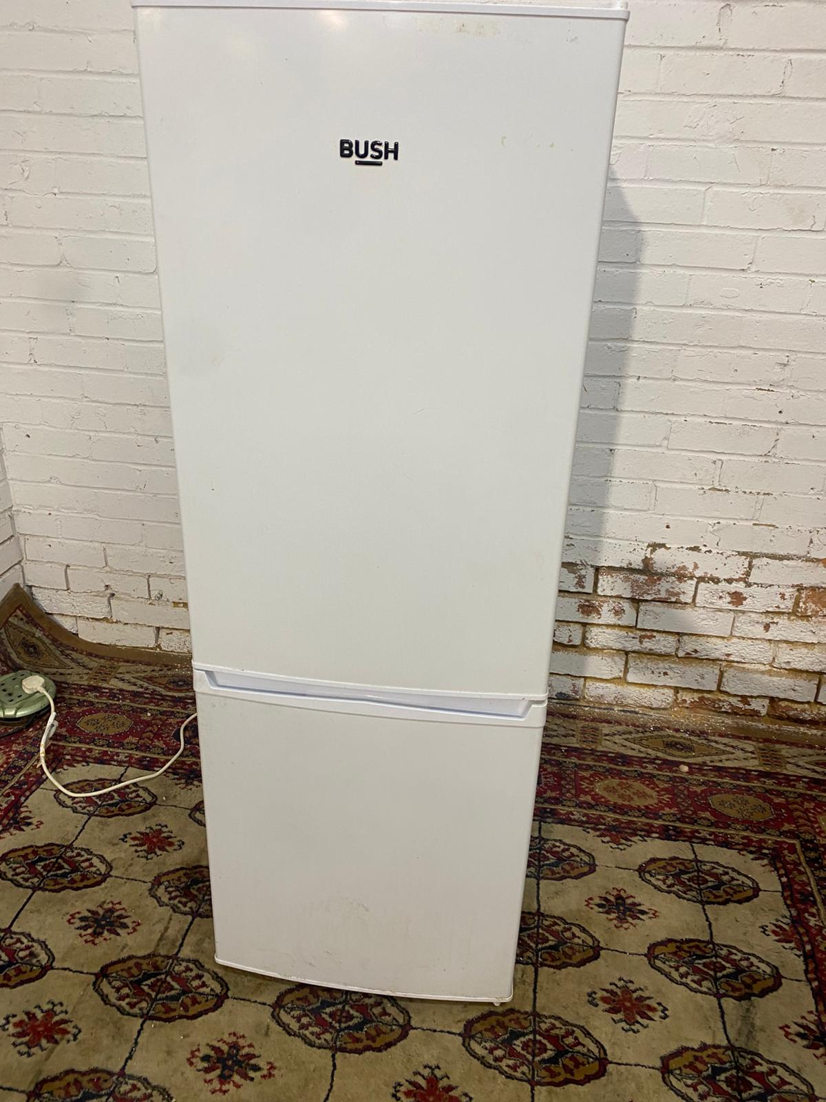 🚚Bush White Slim Medium Fridge Freezer For Sale