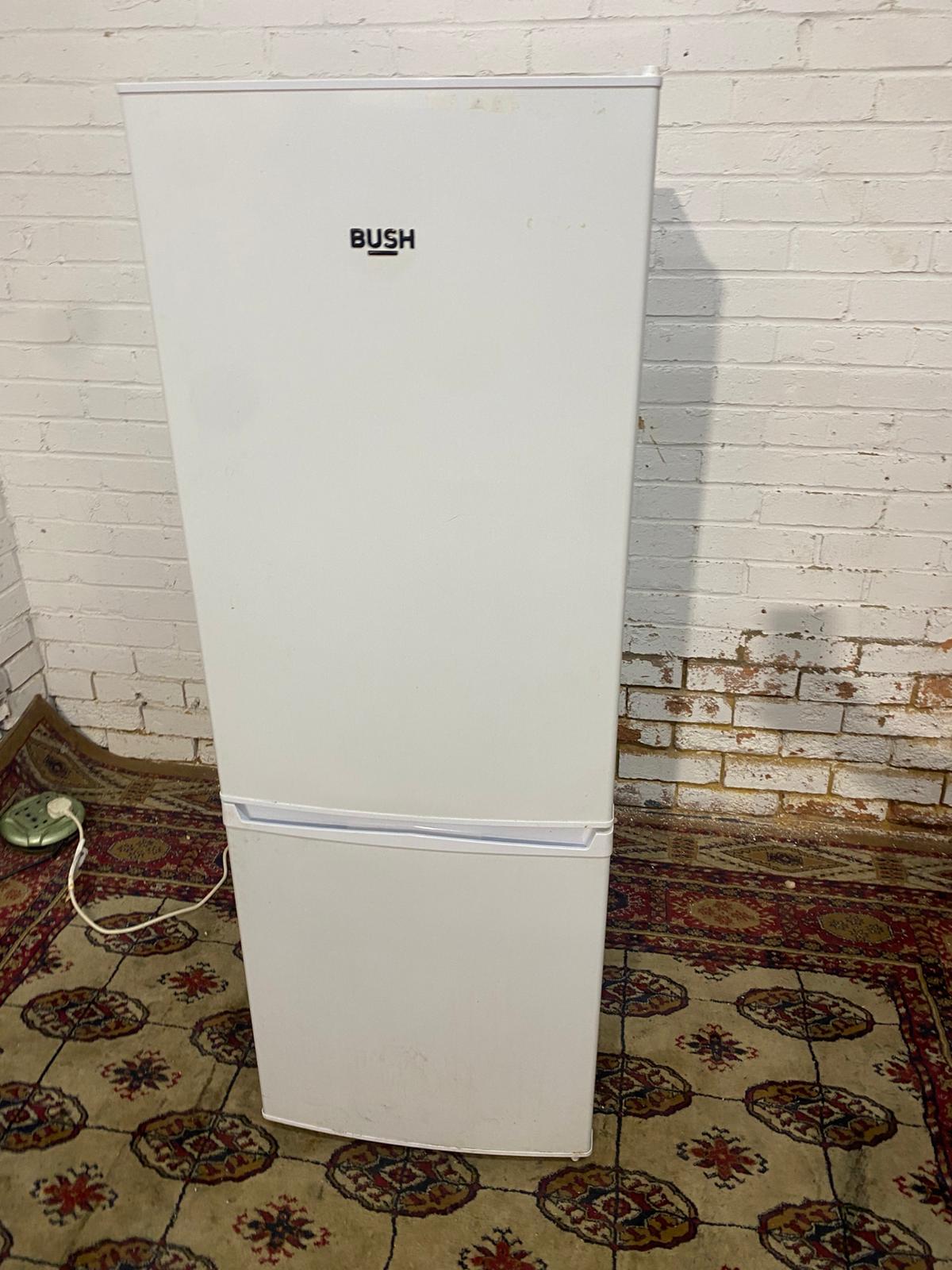 🚚Bush White Slim Medium Fridge Freezer For Sale