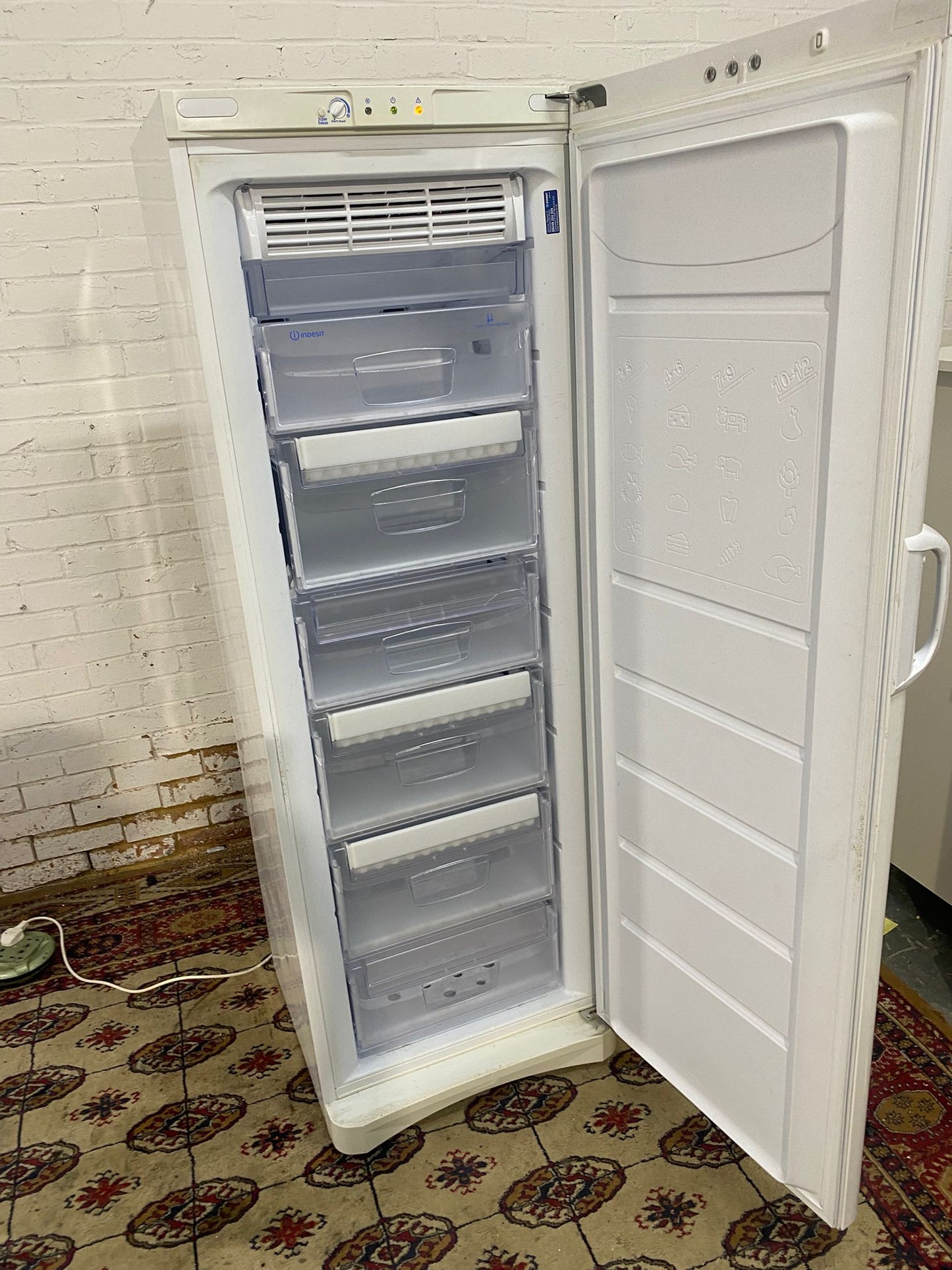 Tall White Indesit Standing Freezer For Sale
