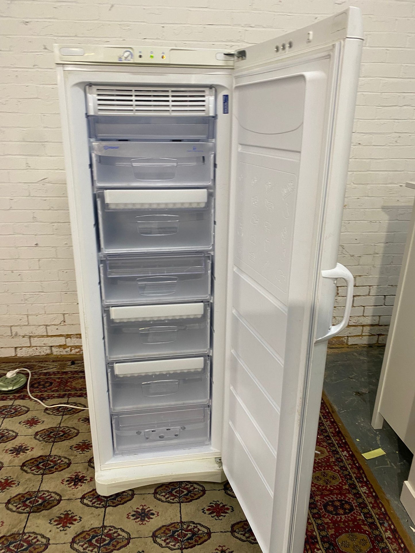 Tall White Indesit Standing Freezer For Sale