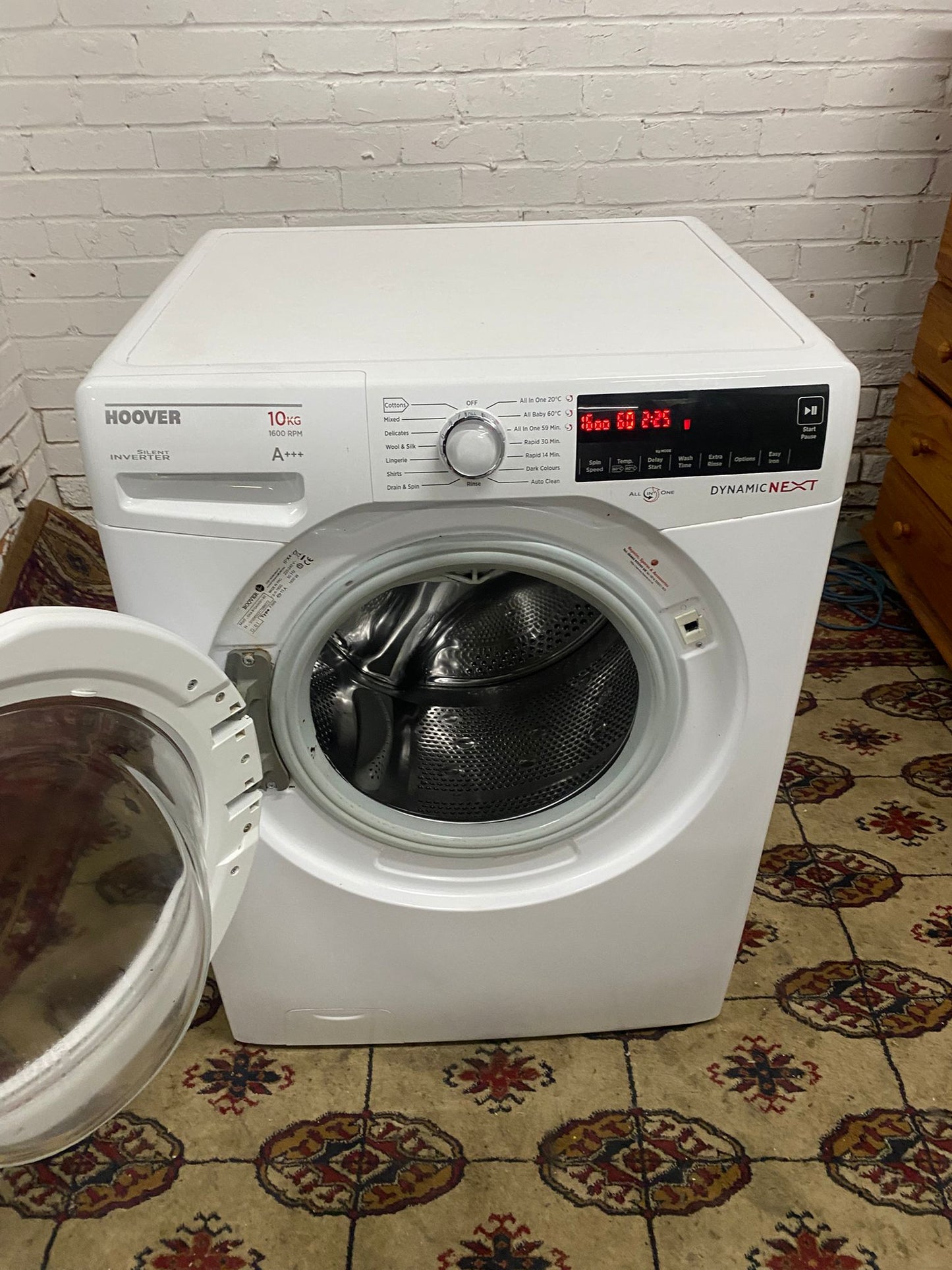 🚚Beautiful Hoover 10KG White Washing machine For Sale