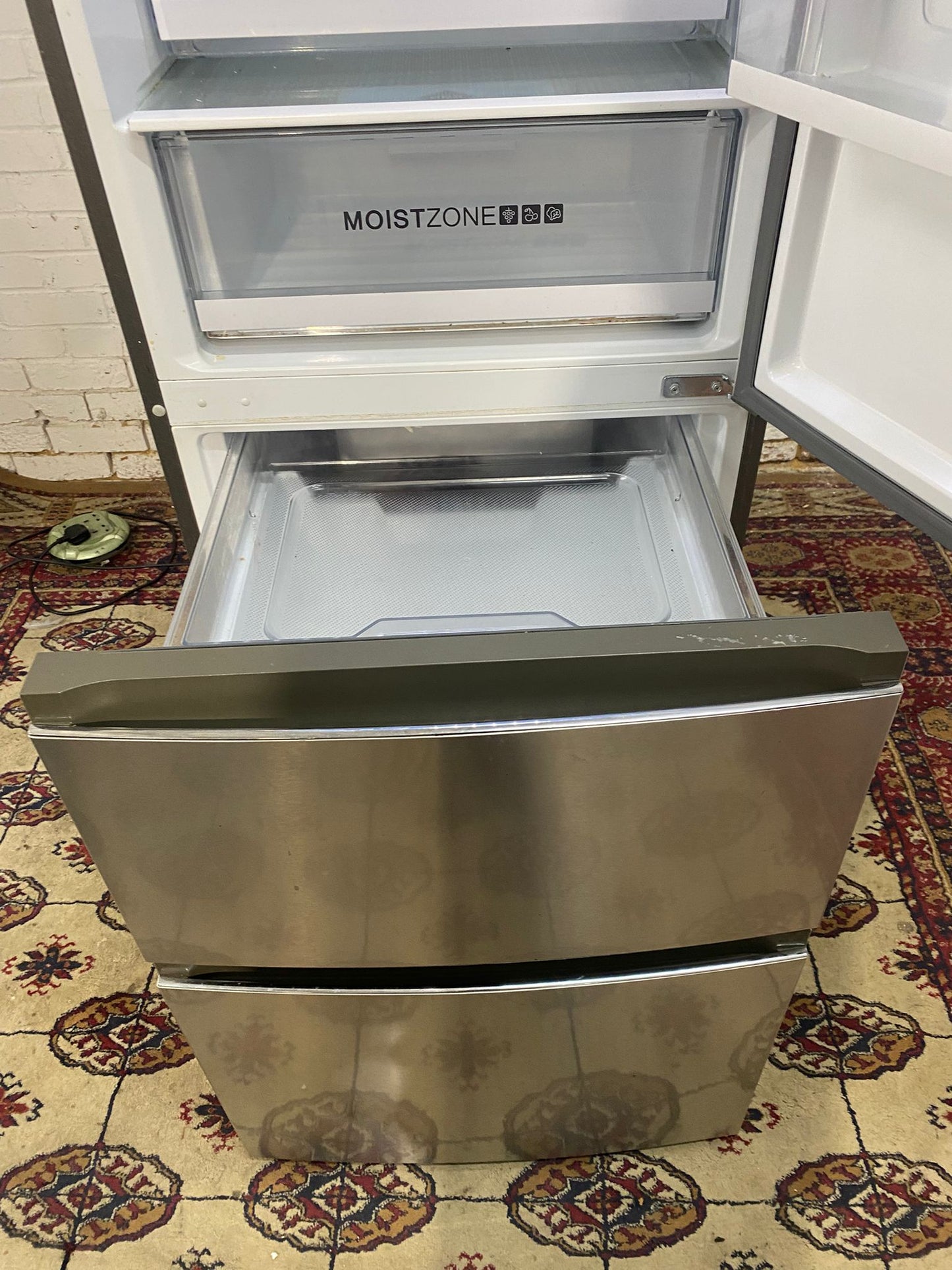 🚐Haier Silver Stainless Steel 3Doors Fridge Freezer French Style for sale