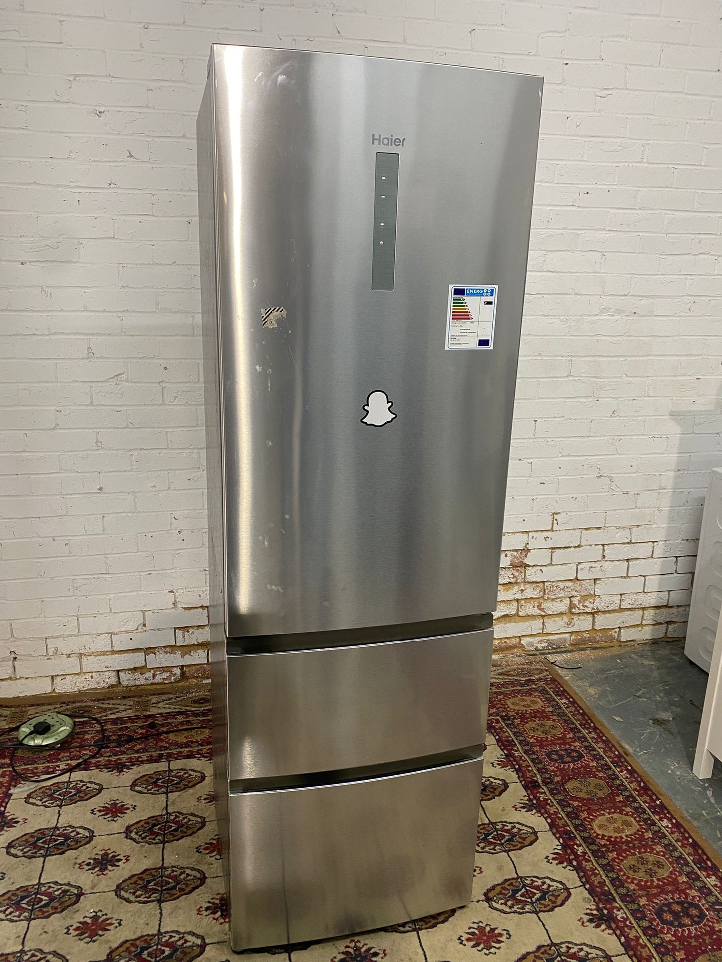 🚐Haier Silver Stainless Steel 3Doors Fridge Freezer French Style for sale