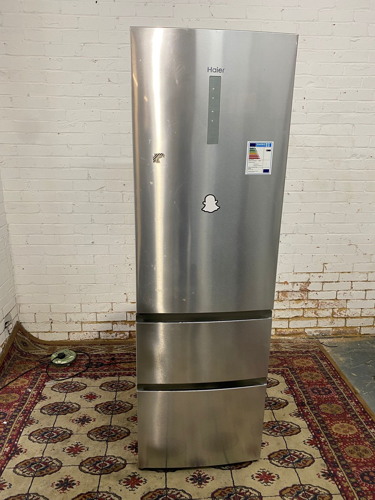 🚐Haier Silver Stainless Steel 3Doors Fridge Freezer French Style for sale