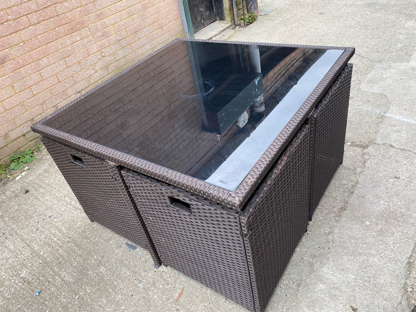 🚚Beautiful Rattan 8Seater Cubes Garden Set With Washable Cushions For Sale