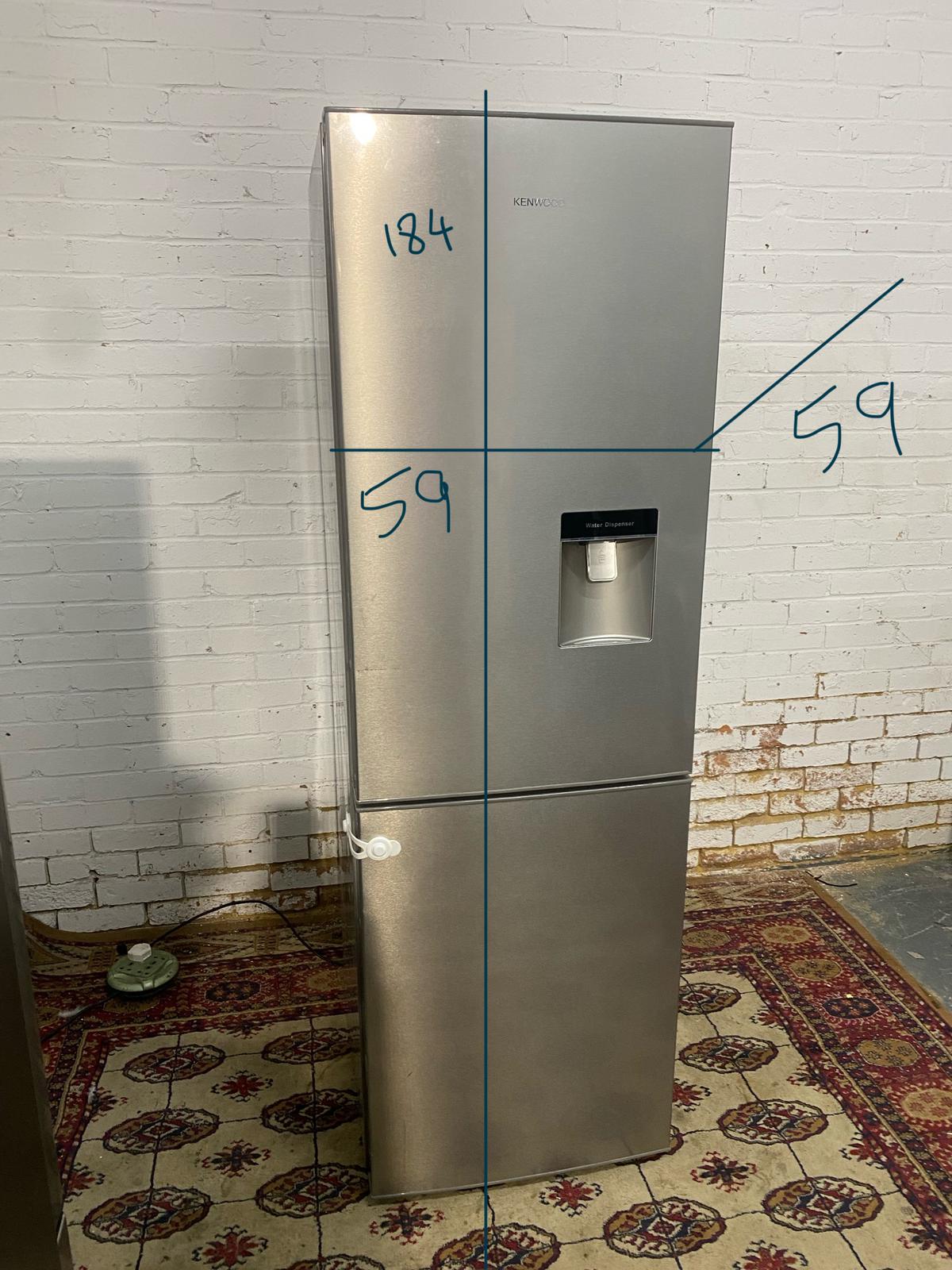 🚚Tall Kenwood Stainless Steel Fridge Freezer With Water Dispenser Frost Free For Sale