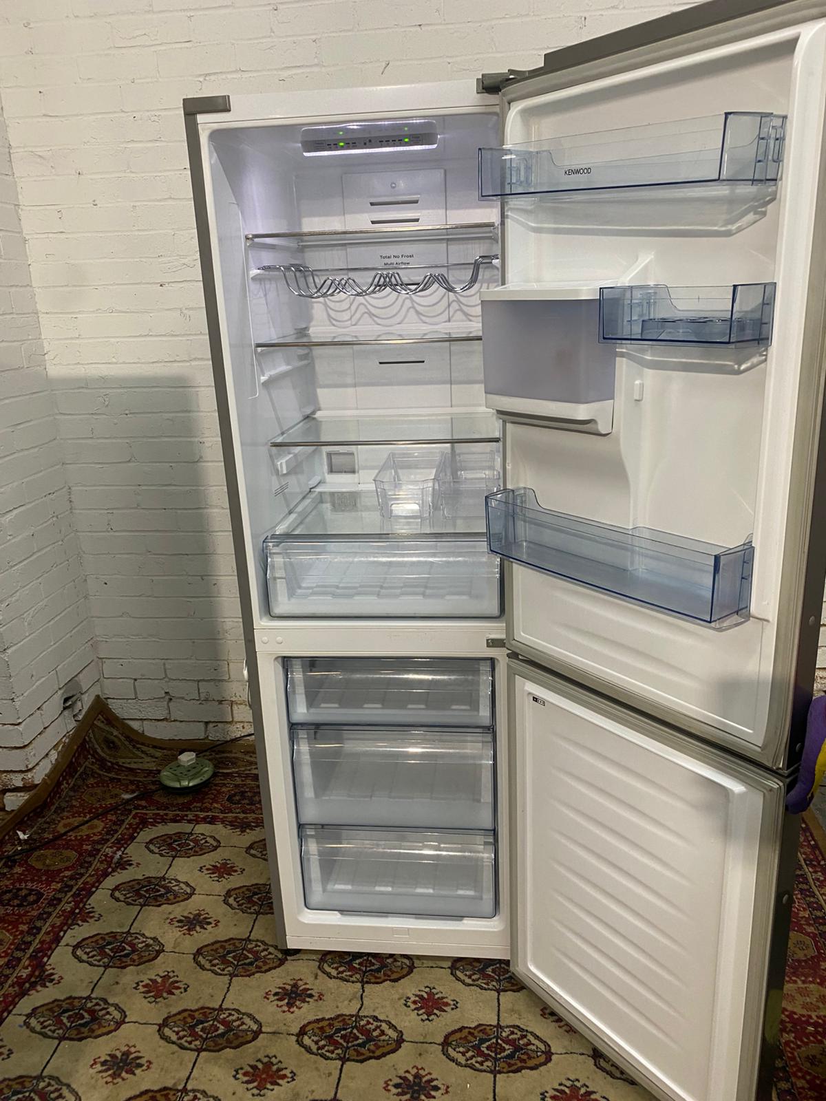 🚚Tall Kenwood Stainless Steel Fridge Freezer With Water Dispenser Frost Free For Sale