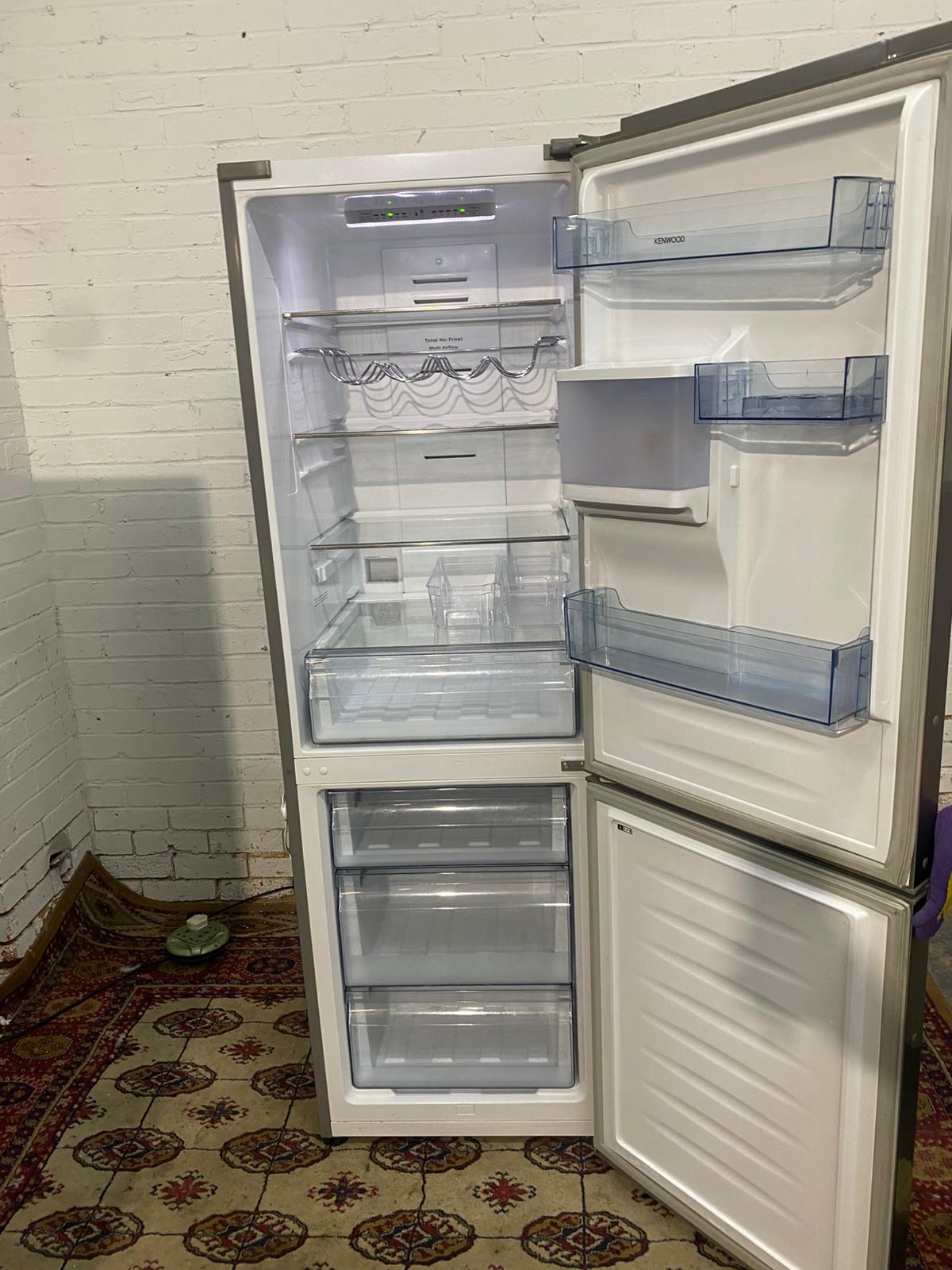 🚚Tall Kenwood Stainless Steel Fridge Freezer With Water Dispenser Frost Free For Sale