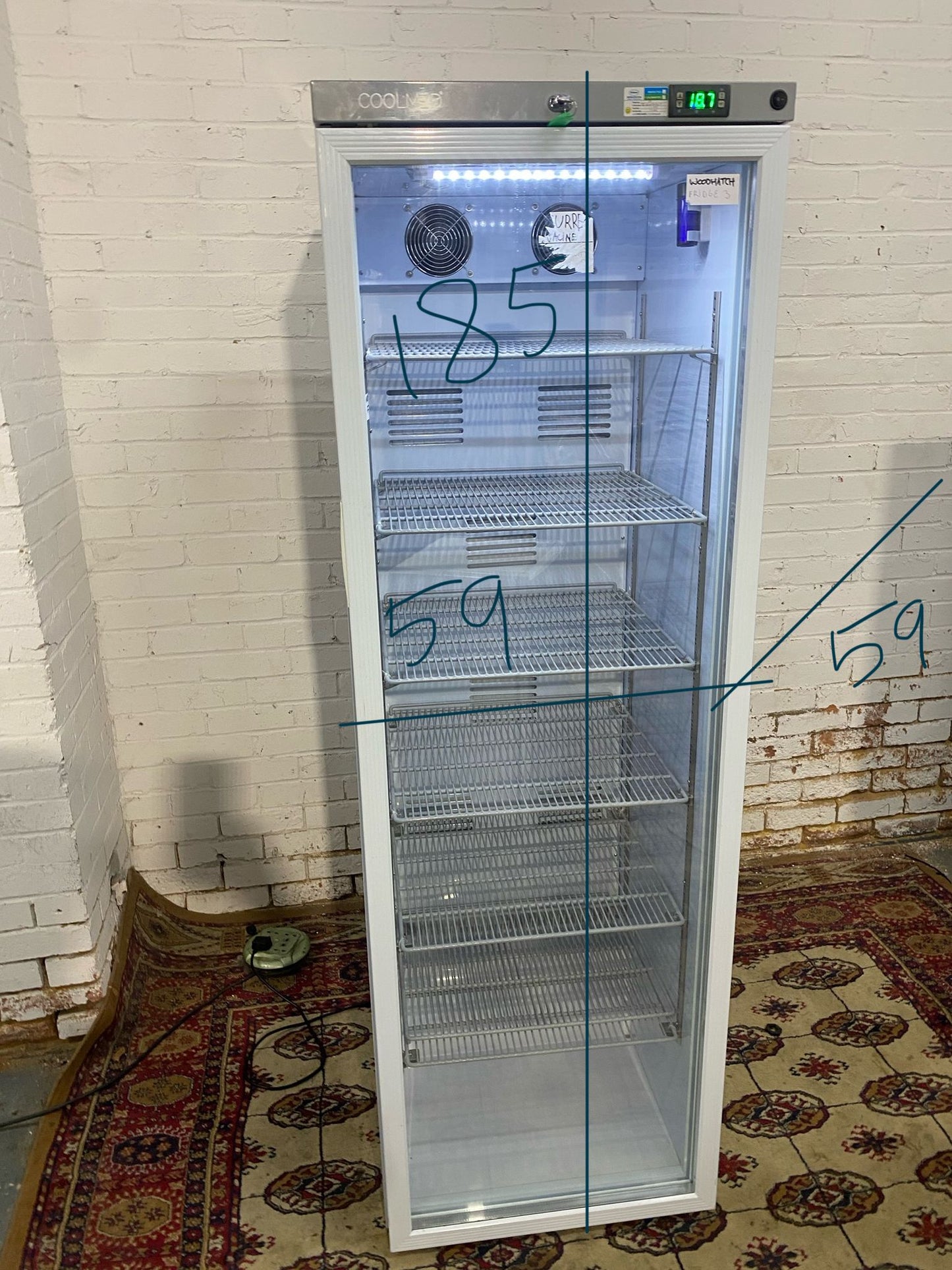 Beautiful Tall Commercial Glass Display Fridge For Sale