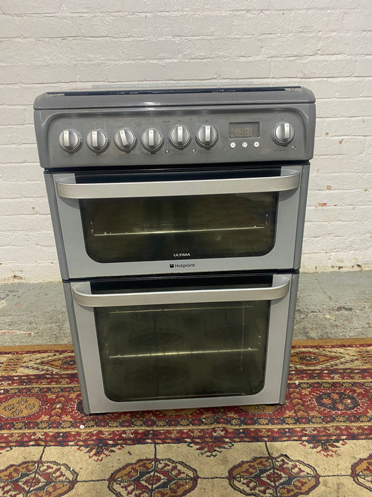 🚚HotPoint Grey 60CM Gas Cooker With Oven/Grill