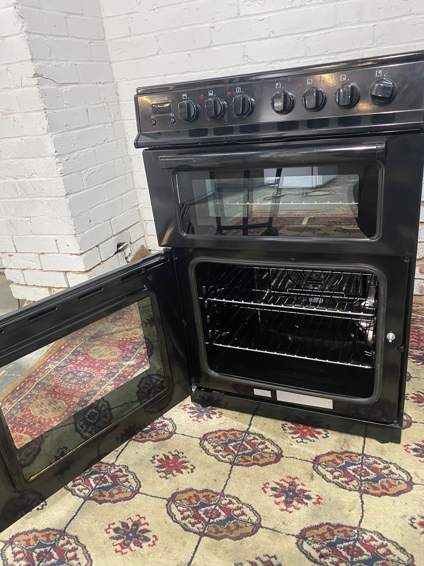 ✅🚚Beautiful Electra Black 60CM Electric Ceramic Cooker With Dual Oven/Grill For Sale