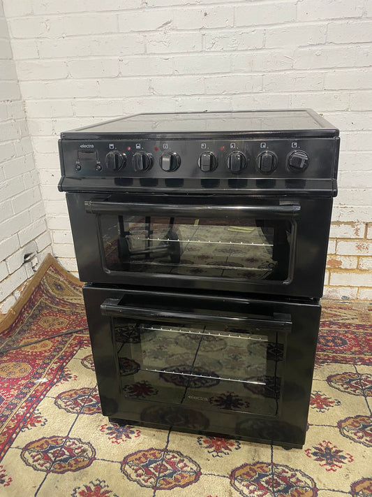 ✅🚚Beautiful Electra Black 60CM Electric Ceramic Cooker With Dual Oven/Grill For Sale