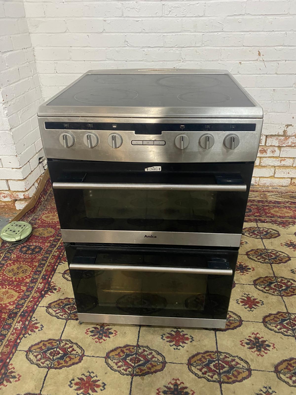 FREE DELIVERY Beautiful Amica Stainless Steel 60CM Ceramic Electric Cooker With Oven/Grill For Sale