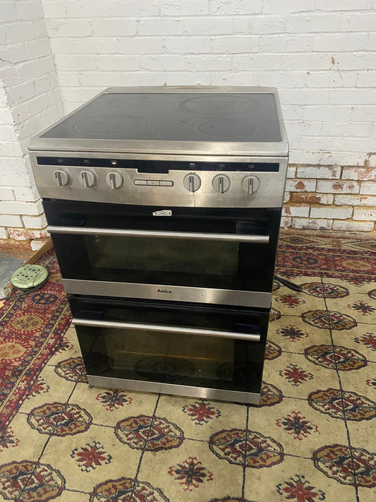 FREE DELIVERY Beautiful Amica Stainless Steel 60CM Ceramic Electric Cooker With Oven/Grill For Sale