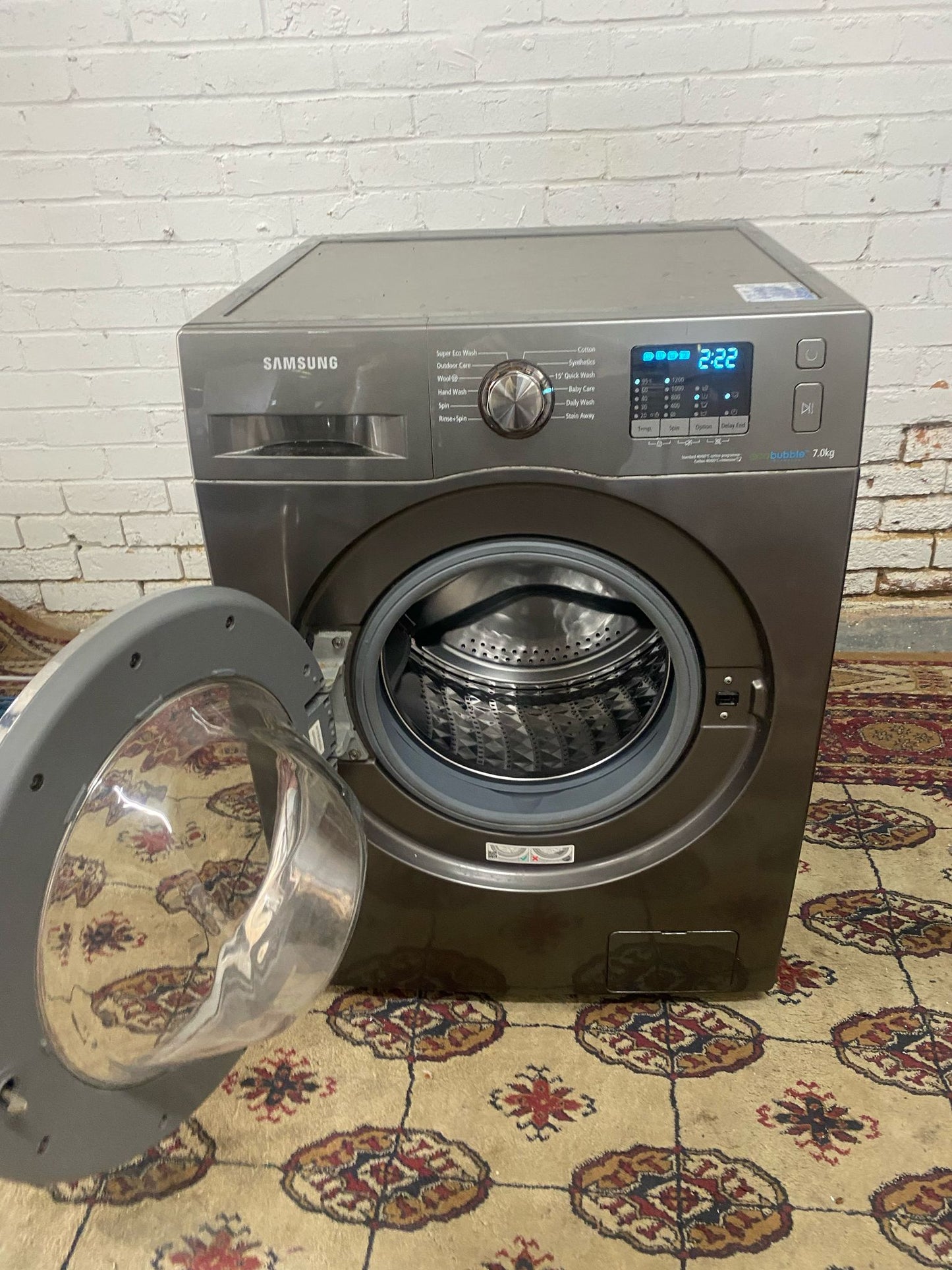 🚚Samsung 7KG Washing Machine With Silver Ring Door For Sale
