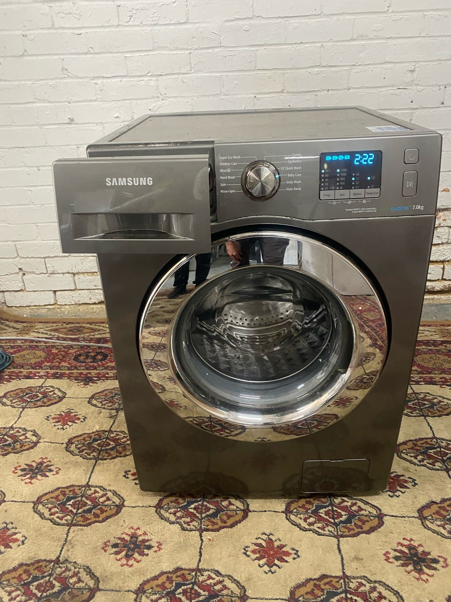 🚚Samsung 7KG Washing Machine With Silver Ring Door For Sale