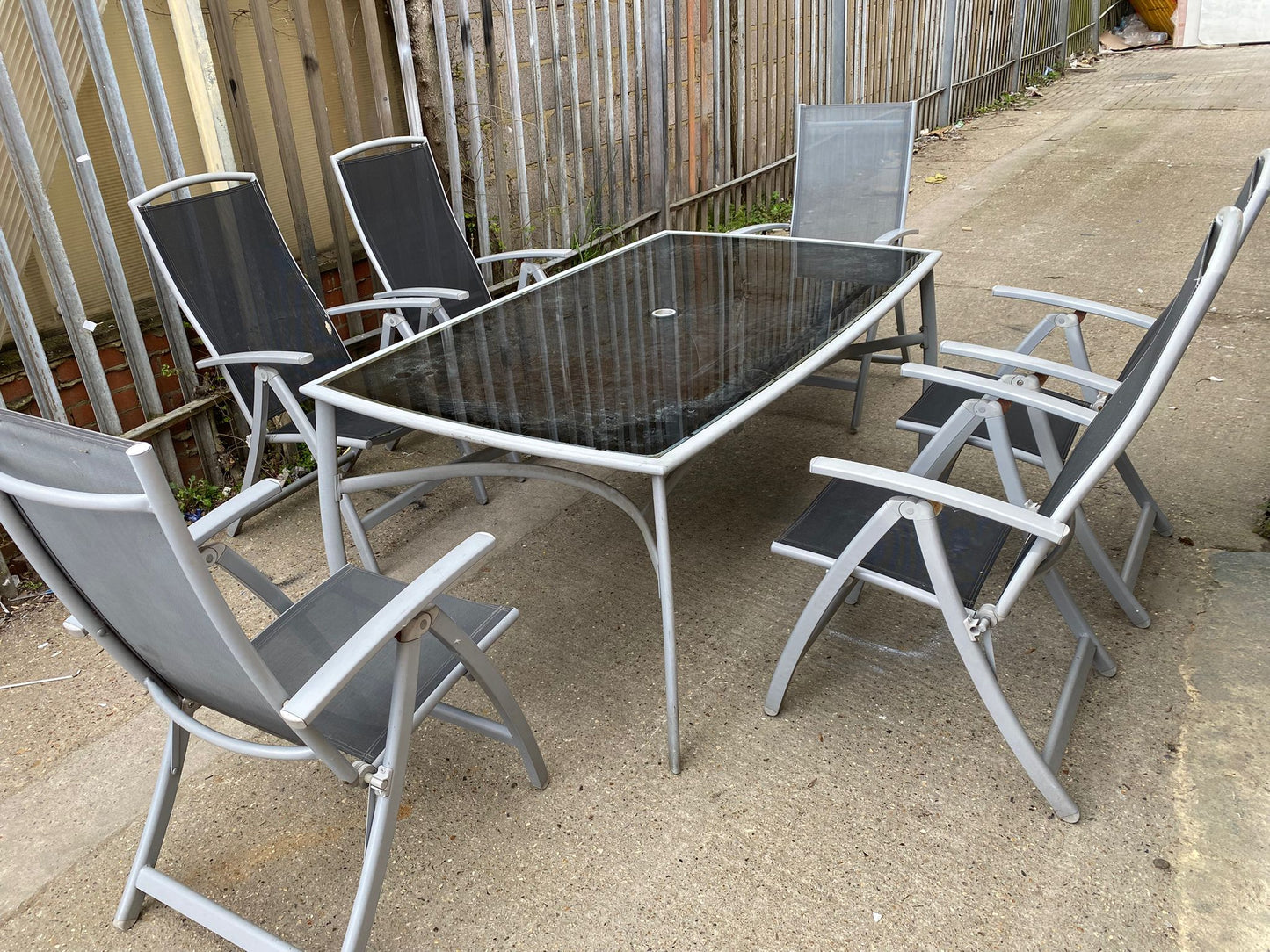 ✅🚐Garden Set 6 Chairs With Large Table For Sale