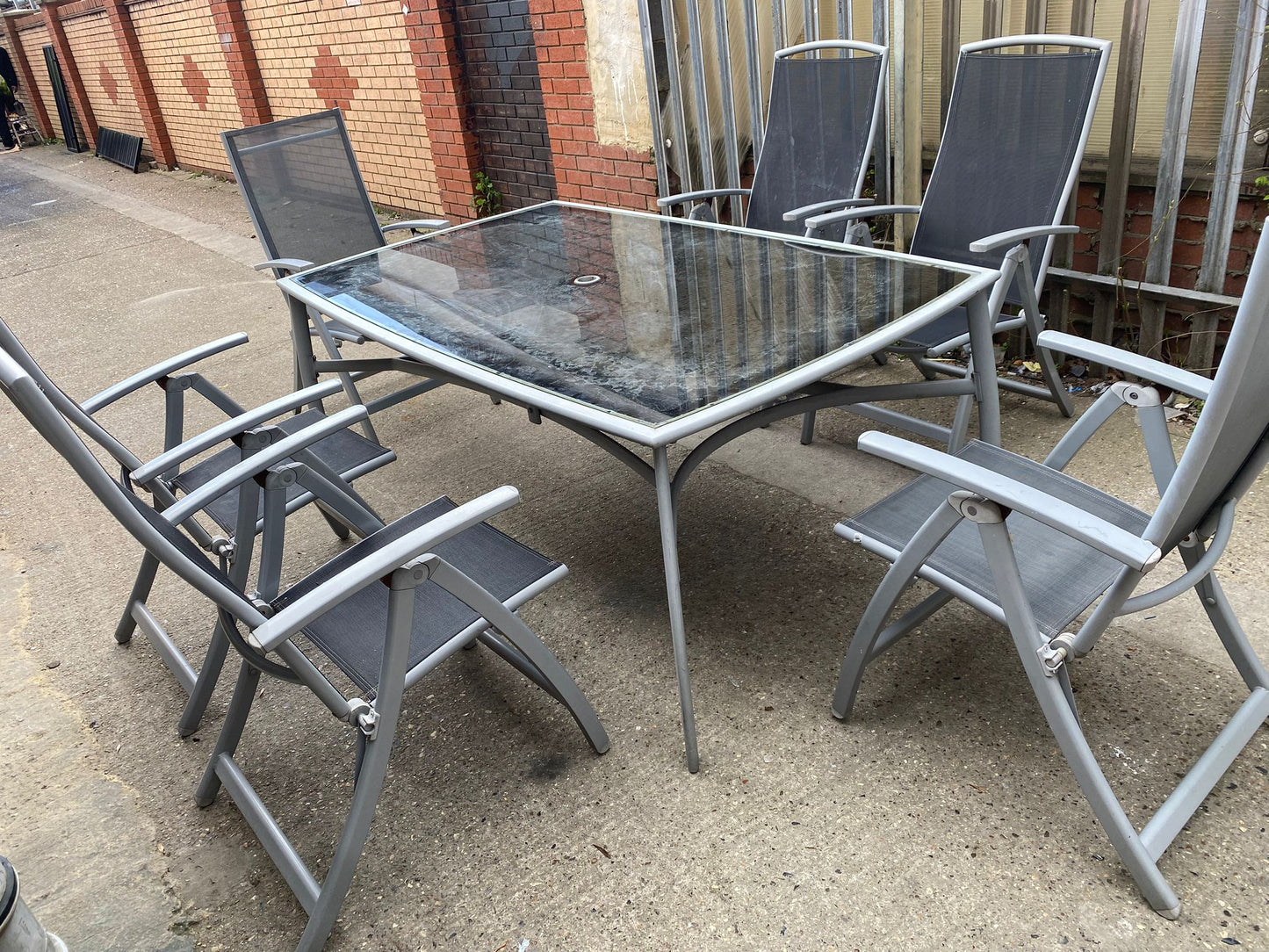 ✅🚐Garden Set 6 Chairs With Large Table For Sale
