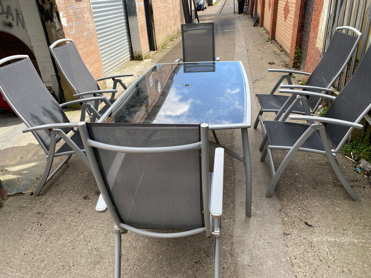 ✅🚐Garden Set 6 Chairs With Large Table For Sale