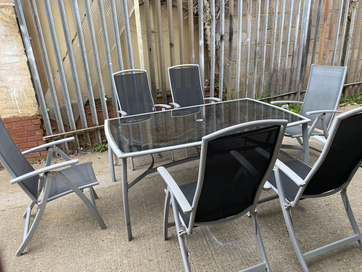 ✅🚐Garden Set 6 Chairs With Large Table For Sale