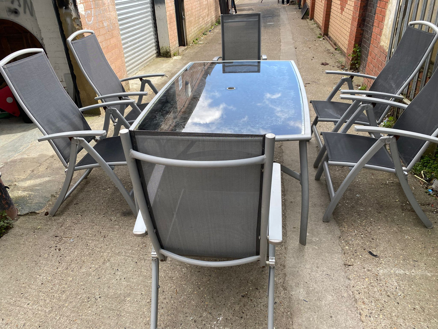 ✅🚐Garden Set 6 Chairs With Large Table For Sale