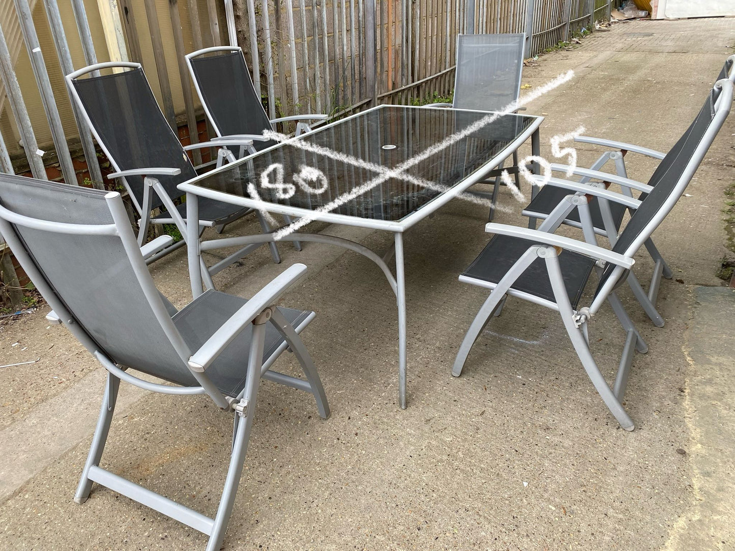 ✅🚐Garden Set 6 Chairs With Large Table For Sale