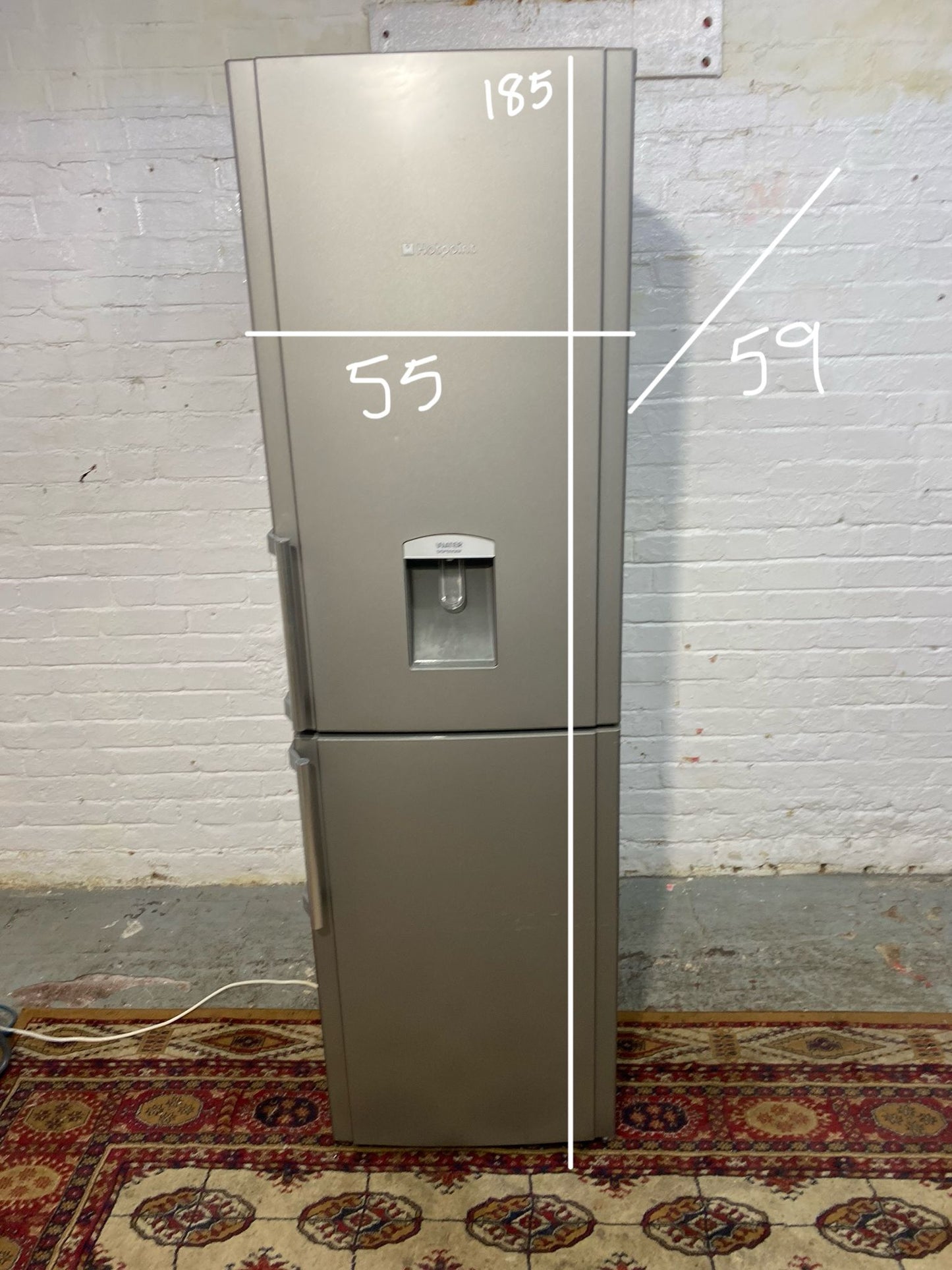 HotPoint Grey Fridge Freezer Frost Free With Water Dispenser For Sale