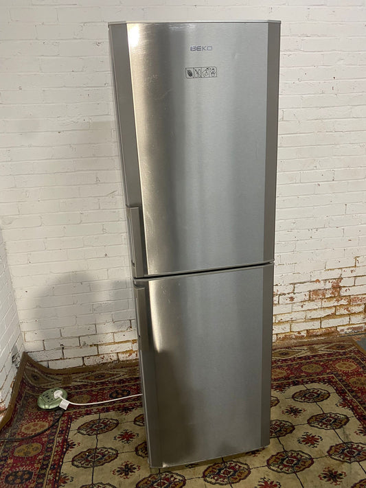Tall Beko Stainless Steel Fridge Freezer Frost Free With Water Dispenser For Sale