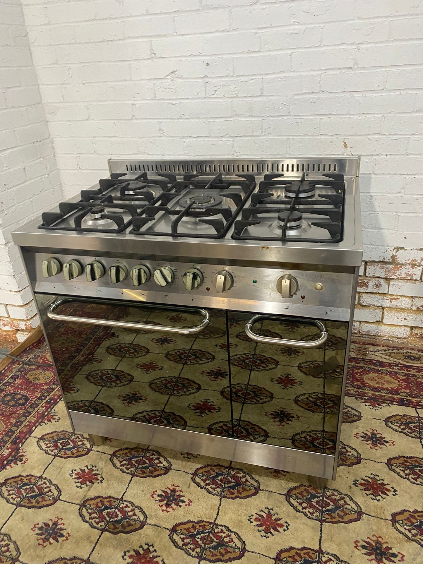 FREE DELIVERY Stainless Steel 5 Burners Gas Cooker 90 CM Oven/Grill For Sale