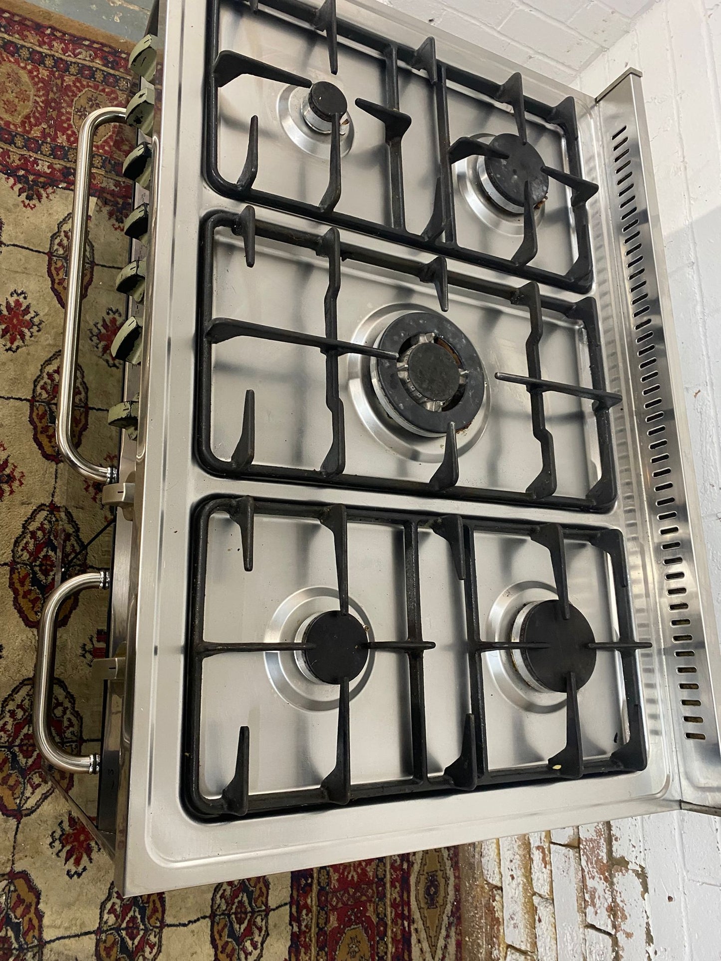FREE DELIVERY Stainless Steel 5 Burners Gas Cooker 90 CM Oven/Grill For Sale