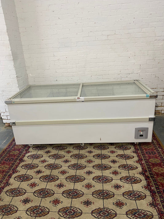 🚚Beautiful 2M Wide Commercial Glass Sliding Chest Freezer For Sale
