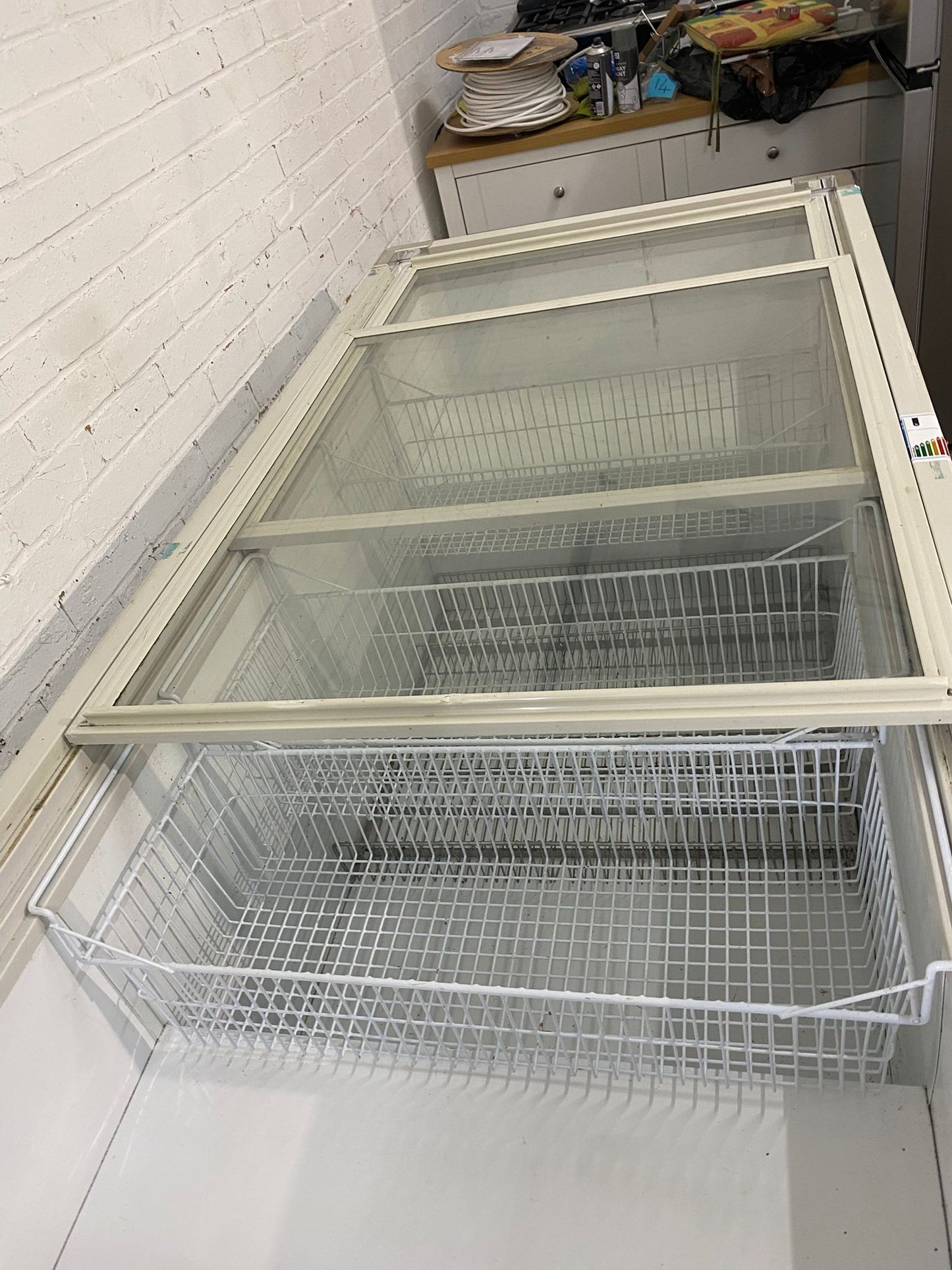 🚚Beautiful 2M Wide Commercial Glass Sliding Chest Freezer For Sale