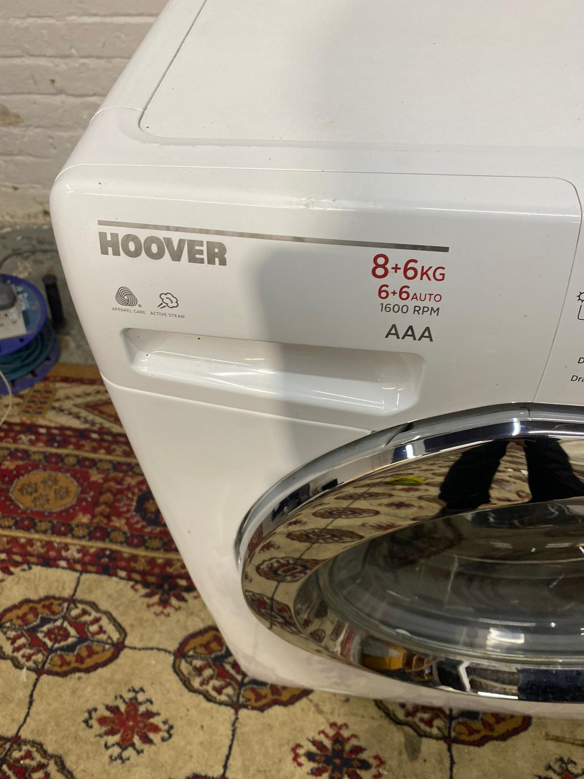 🚚Beautiful Hoover 8/5KG Silver Ring Washer Dryer For Sale