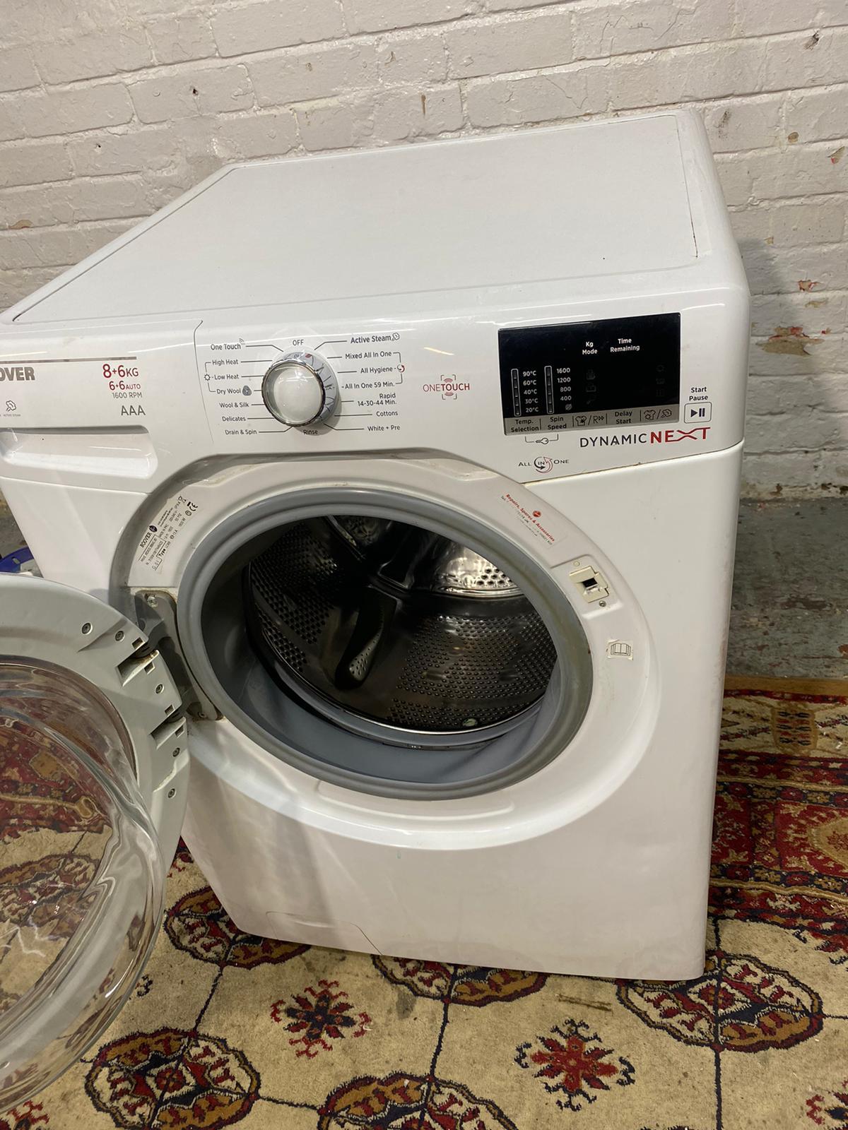 🚚Beautiful Hoover 8/5KG Silver Ring Washer Dryer For Sale