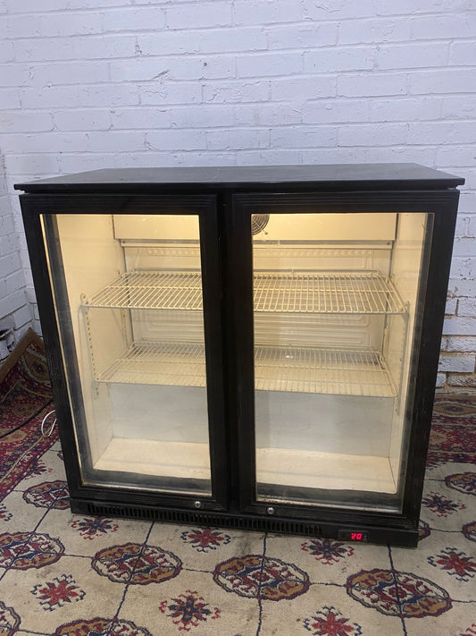 🚐🚐Beautiful 2Doors Black Commercial Bar Drinks Fridge For Sale