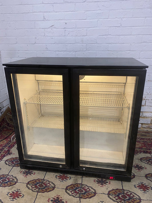 🚐🚐Beautiful 2Doors Black Commercial Bar Drinks Fridge For Sale