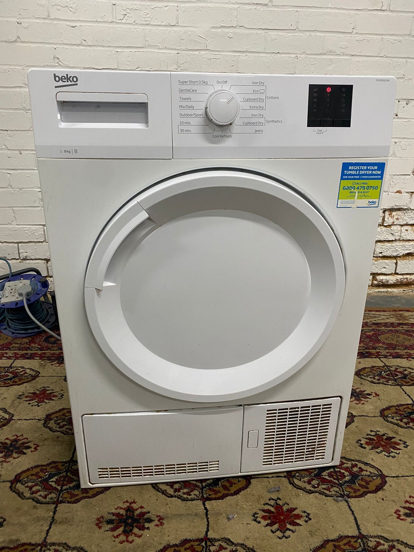 FREE DELIVERY Beautiful Beko  8KG Condenser/Tumble Dryer For Sale