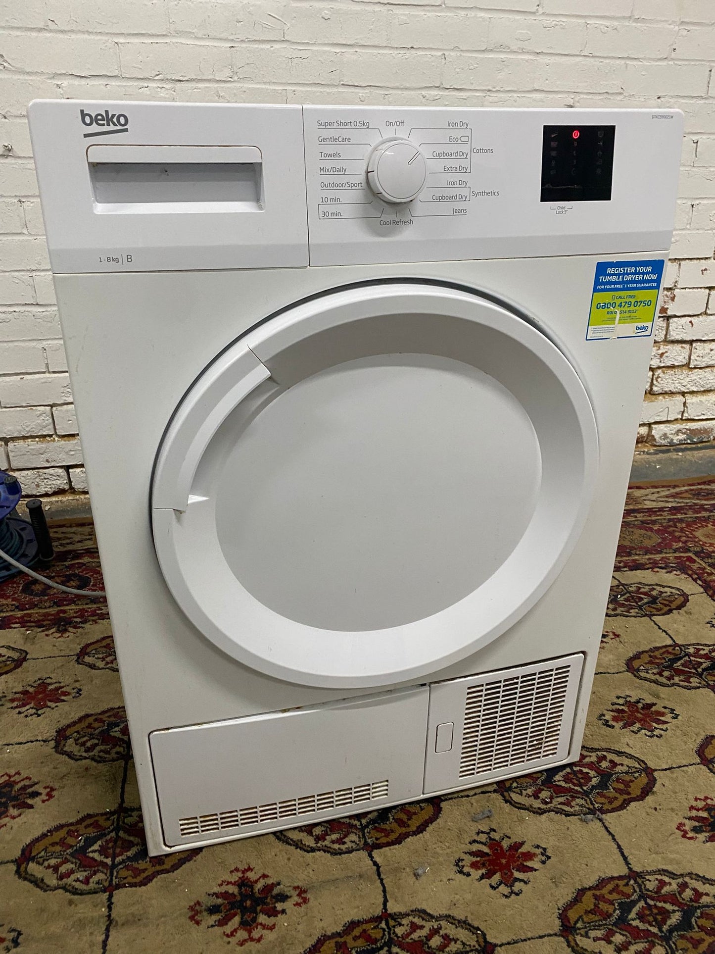 FREE DELIVERY Beautiful Beko  8KG Condenser/Tumble Dryer For Sale